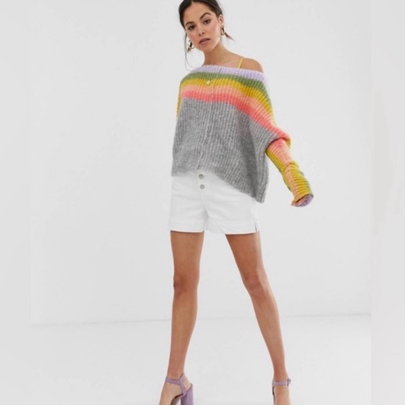 Free People See The Rainbow Wool Alpaca
Eyelash Oversized Sweater Size XS - Picture 2 of 7